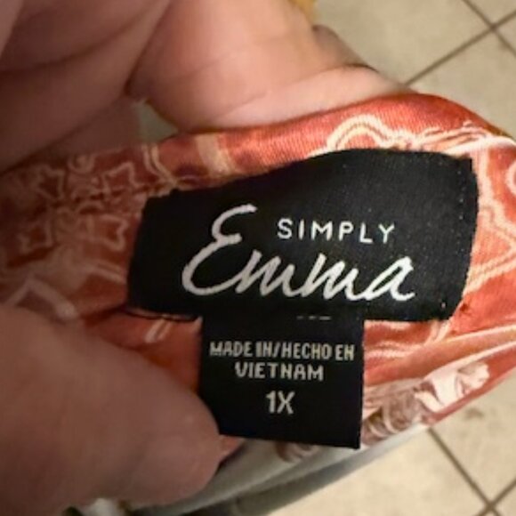 SIMPLY EMMA Blouse Size 1X - Picture 3 of 3